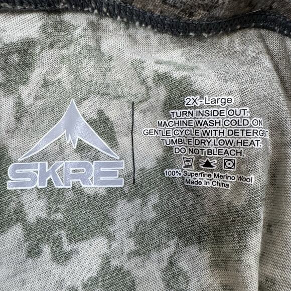 SKRE GEAR MERINO WOOL BOTTOMS MEN'S 2XL SUMMIT Camouflage Base Layer Pants - Picture 8 of 11